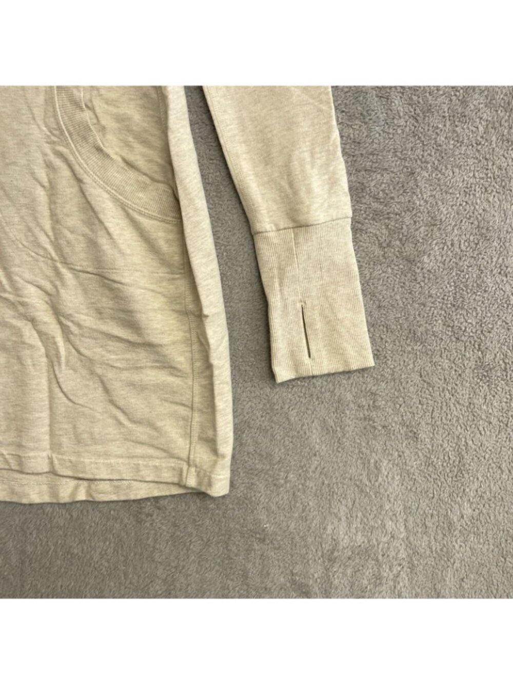 Athleta Women's Size S Beige Hooded Sweater mini Shirt Dress Long Sleeve P0424 - Picture 8 of 10